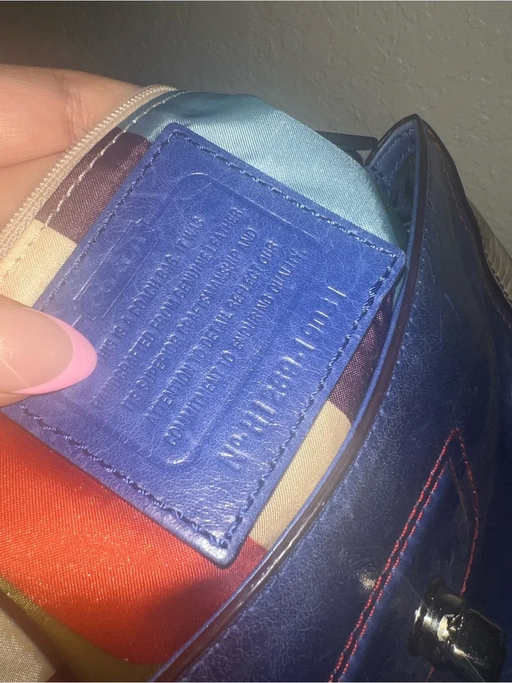 Coach Blue Leather Crossbody Bag - Picture 7 of 9